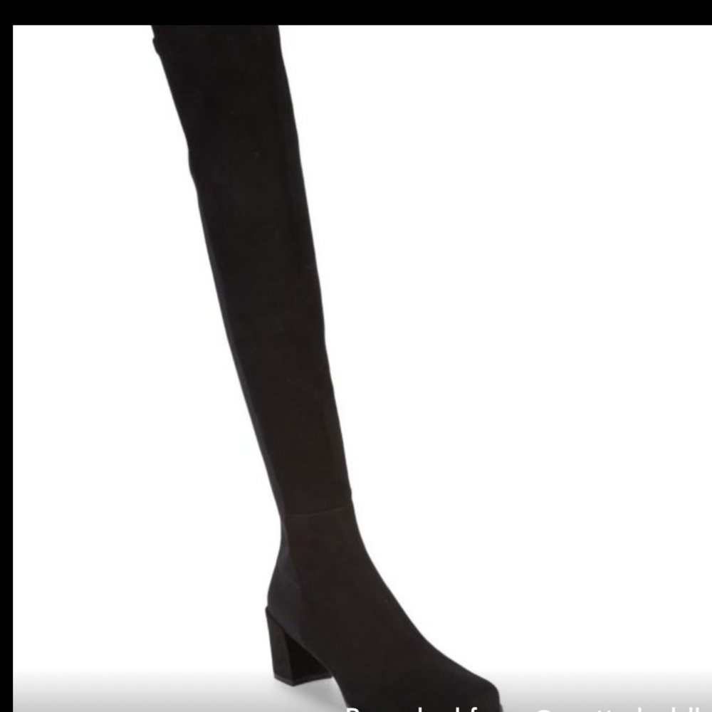 $700 NEW STUART WEITZMAN 5050 BLOCK HEEL STRETCH SUEDE OVER THE KNEE BOOTS SZ 10